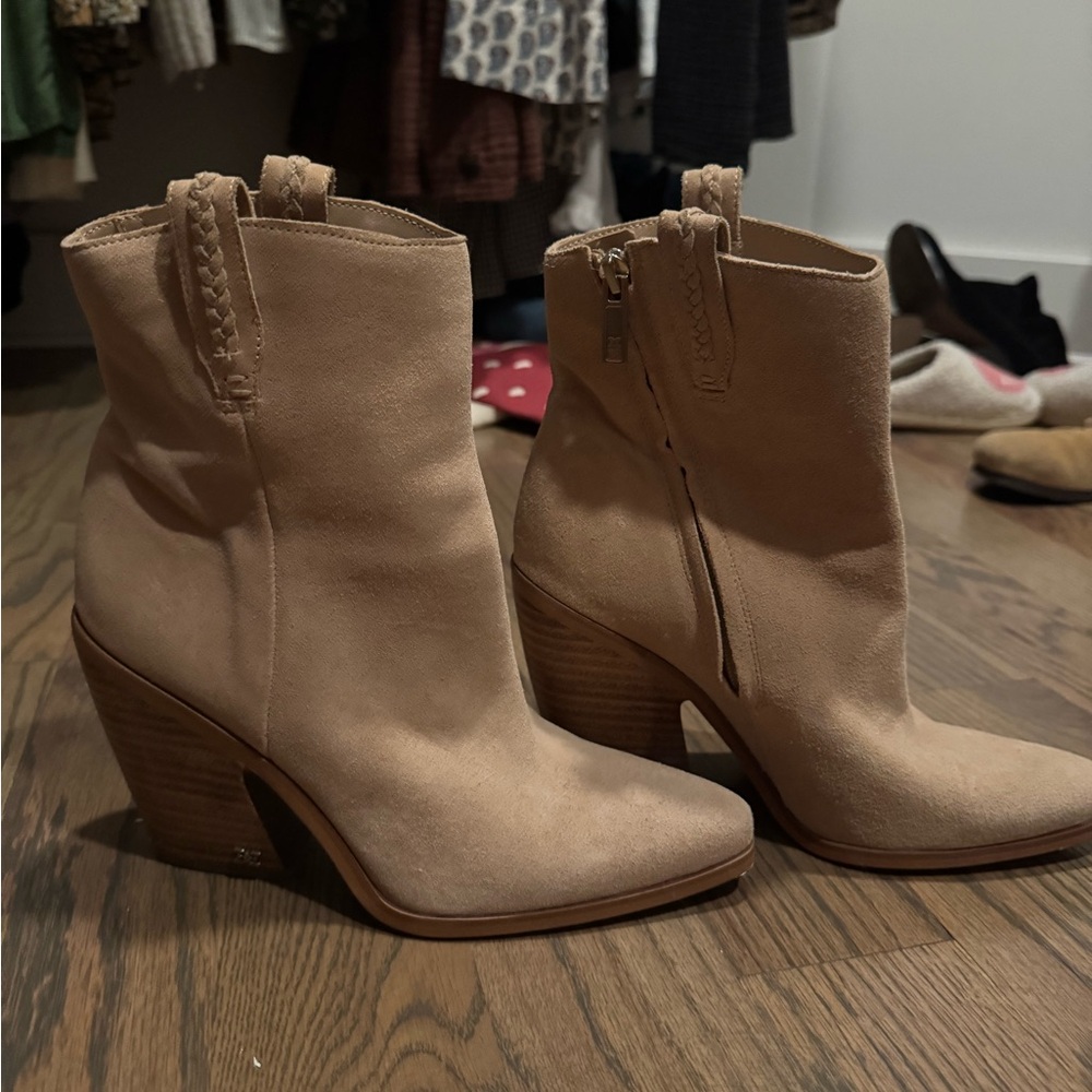 Sam Edelman Tan Suede Ankle Boots